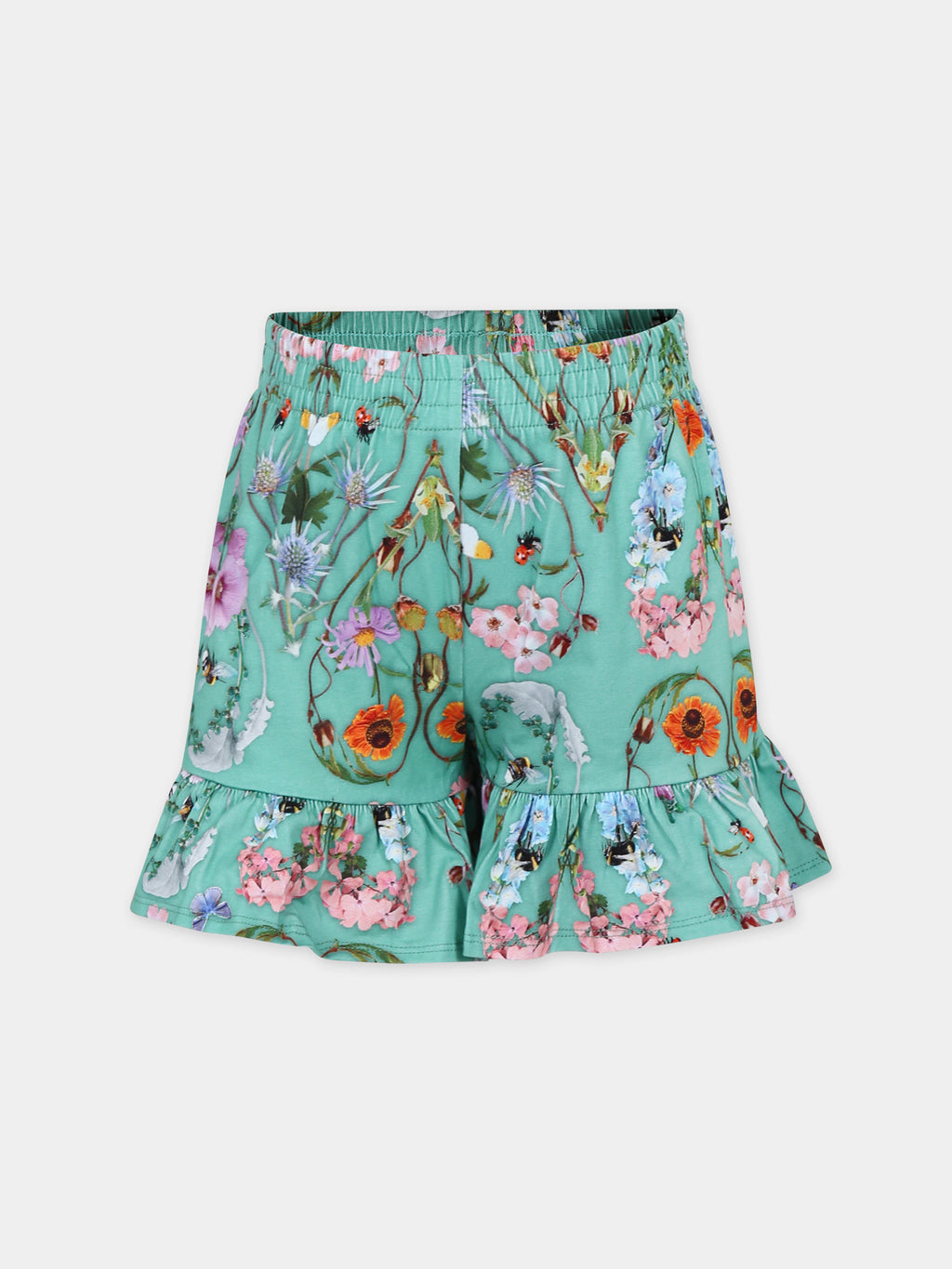 Green casual shorts for girl